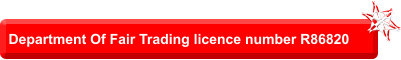 Department Of Fair Trading licence number R86820